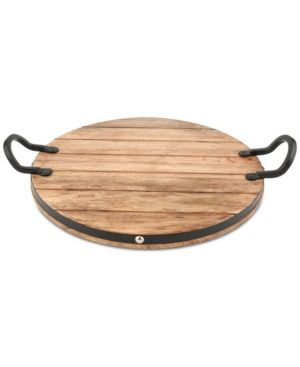Closeout! Thirstystone Wood Serving Board with Metal Handles