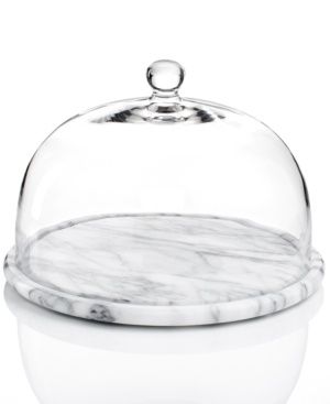 Godinger Marble Plate &amp; Glass Dome