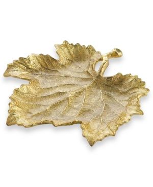 Michael Aram Grape Leaf Gold Snack Plate