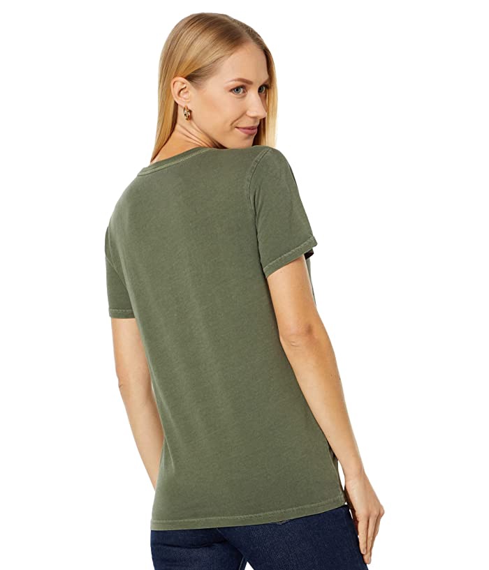 Lucky Brand Women's Amour Stencil Cotton Crewneck Tee - Winter Moss - Picture 3 of 3
