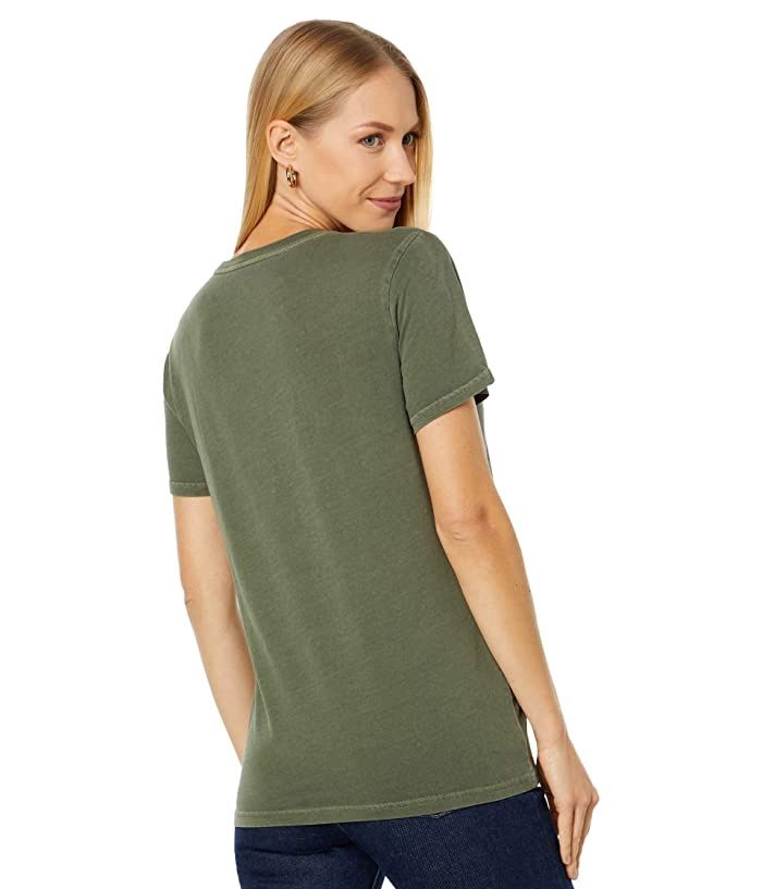 Lucky Brand Women&#39;s Amour Stencil Cotton Crewneck Tee - Winter Moss