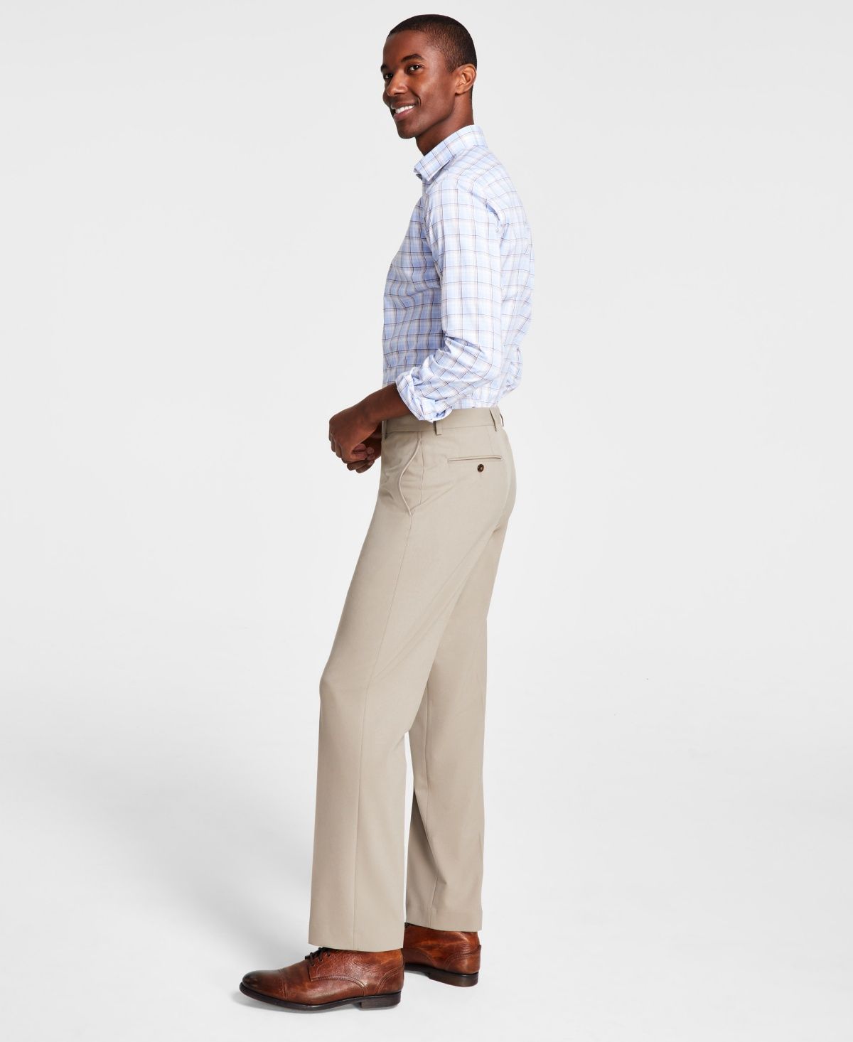 Michael Kors Men&#39;s Classic Fit Performance Dress Pants - Tan