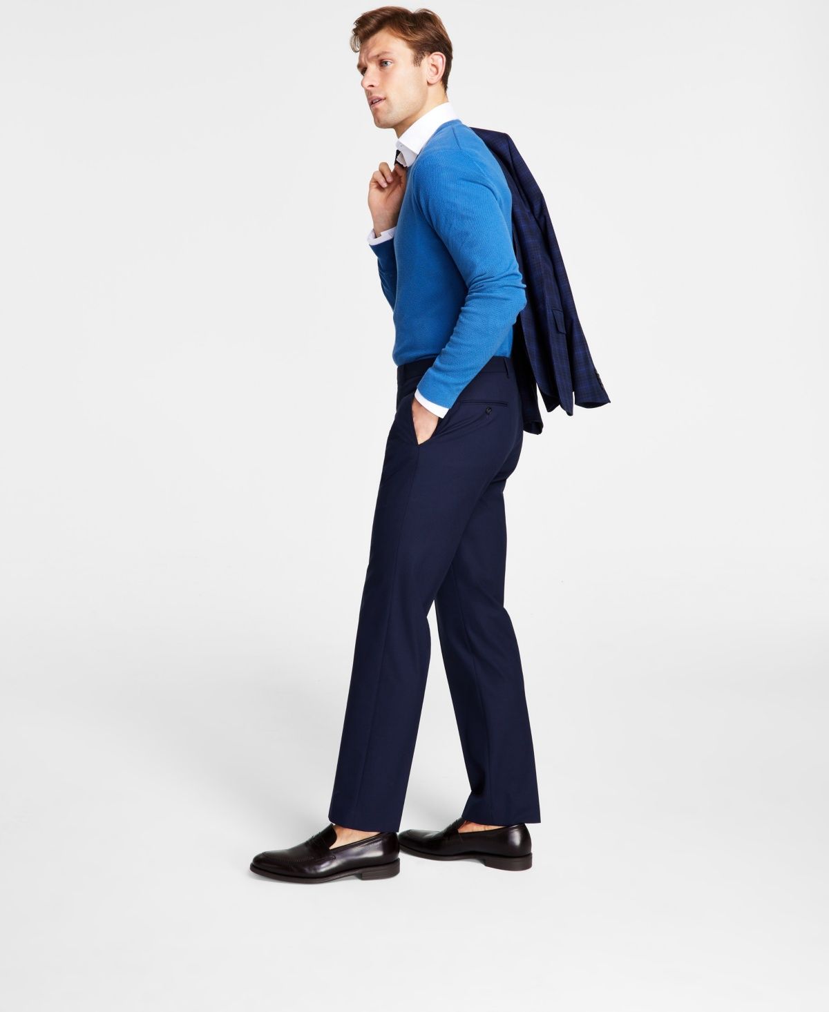 Michael Kors Men&#39;s Classic Fit Performance Dress Pants - Navy