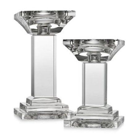 Godinger 15790 5 &amp; 7 in. Metropolitan Candlestick - Set of 2