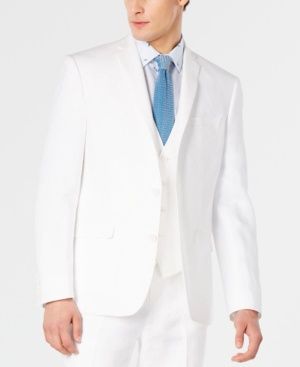 Bar Iii Men&#39;s Slim-Fit Linen Suit Jackets, - White