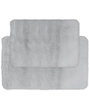 Villa Luxe 2-Pc. Faux-Fur Memory Foam Bath Rug Set - Silver