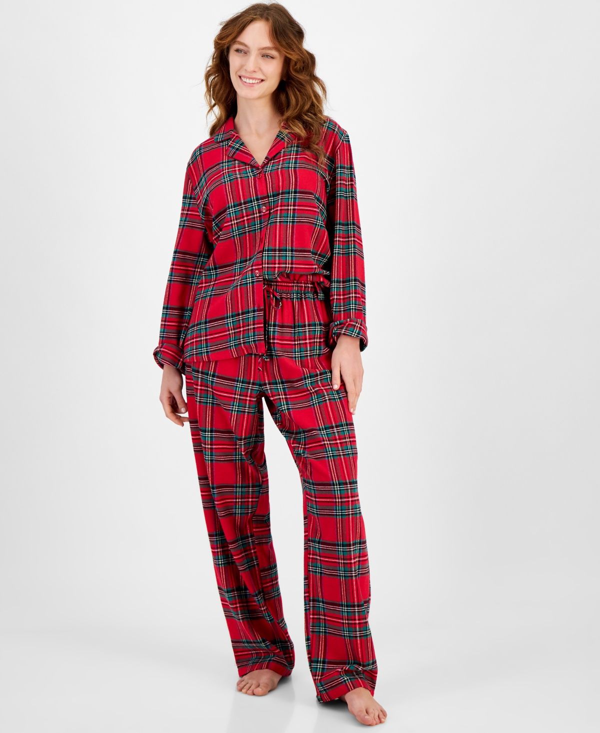 Matching Family Pajamas Women&#39;s Brinkley Cotton Plaid Pajamas Set, - Brinkley Plaid