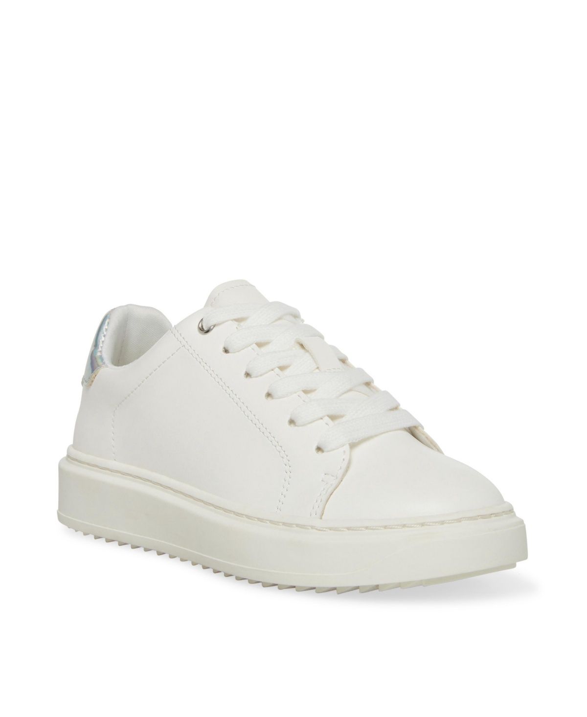 Steve Madden Little Girls Jcharly Court Lace up Sneakers - White
