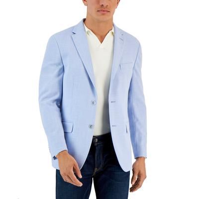 Tommy Hilfiger Men&#39;s Blue Solid Modern-Fit Sport Coat - Light Blue
