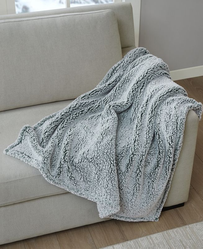Premier Comfort Alpine Valley Cozy Sherpa Throw, 50&quot; X 60&quot; - Green