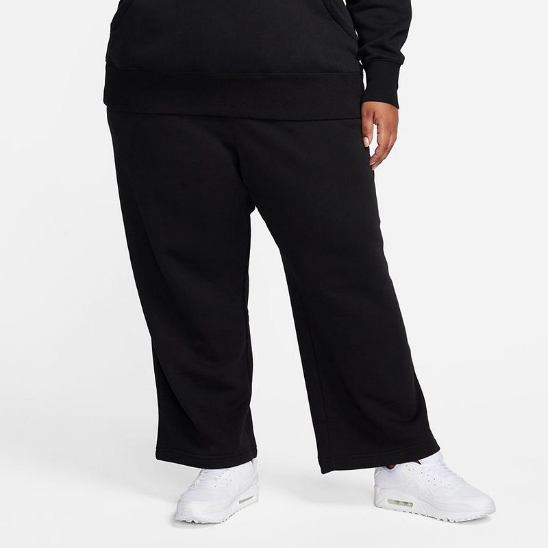 Nike Plus Size Sportswear Club Fleece Mid-Rise Wide-Leg Sweatpants - Black - Bild 2 von 2