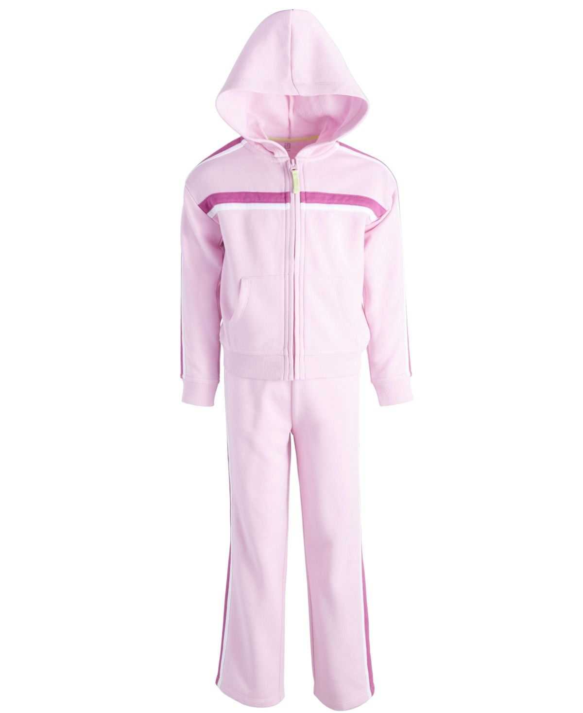 ID Ideology Toddler &amp; Little Girls Colorblocked Fleece Long-Sleeve Set, - Pink Lavender