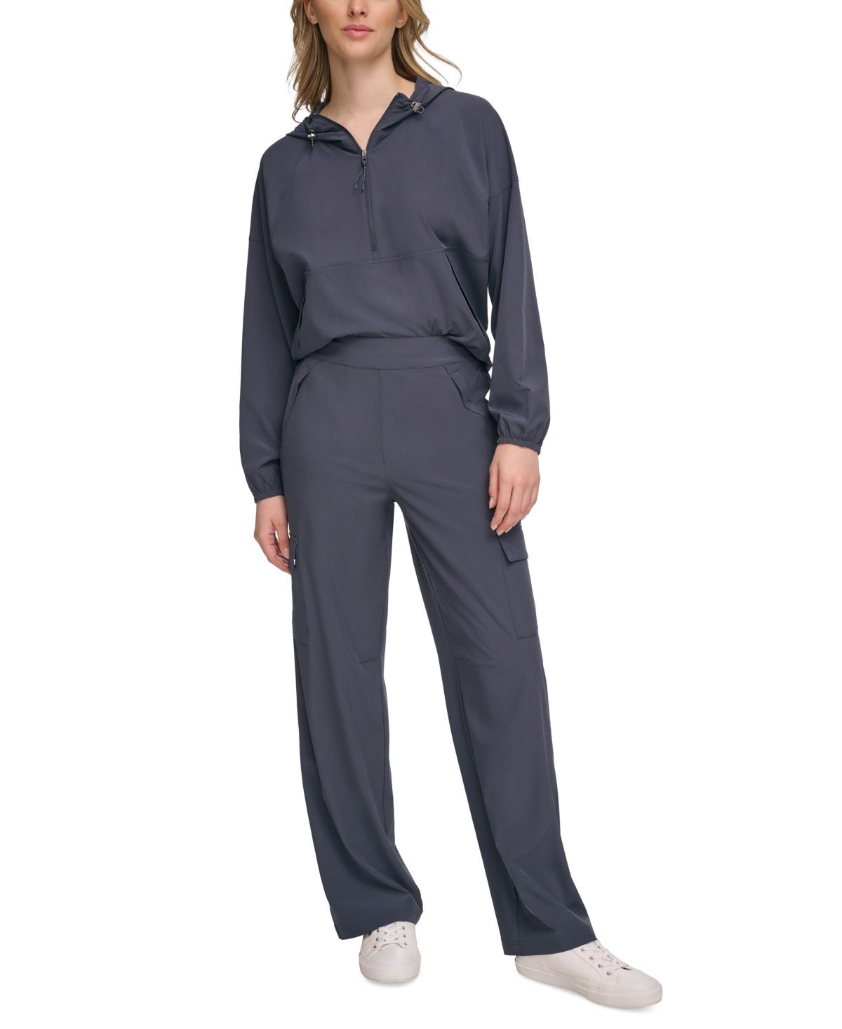 Calvin Klein Women&#39;s Performance High-Rise Cargo Pants - ONYX