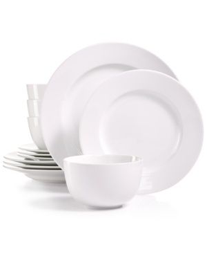 Martha Stewart Collection Whiteware 12-Pc. Dinnerware Set, Service for 4,