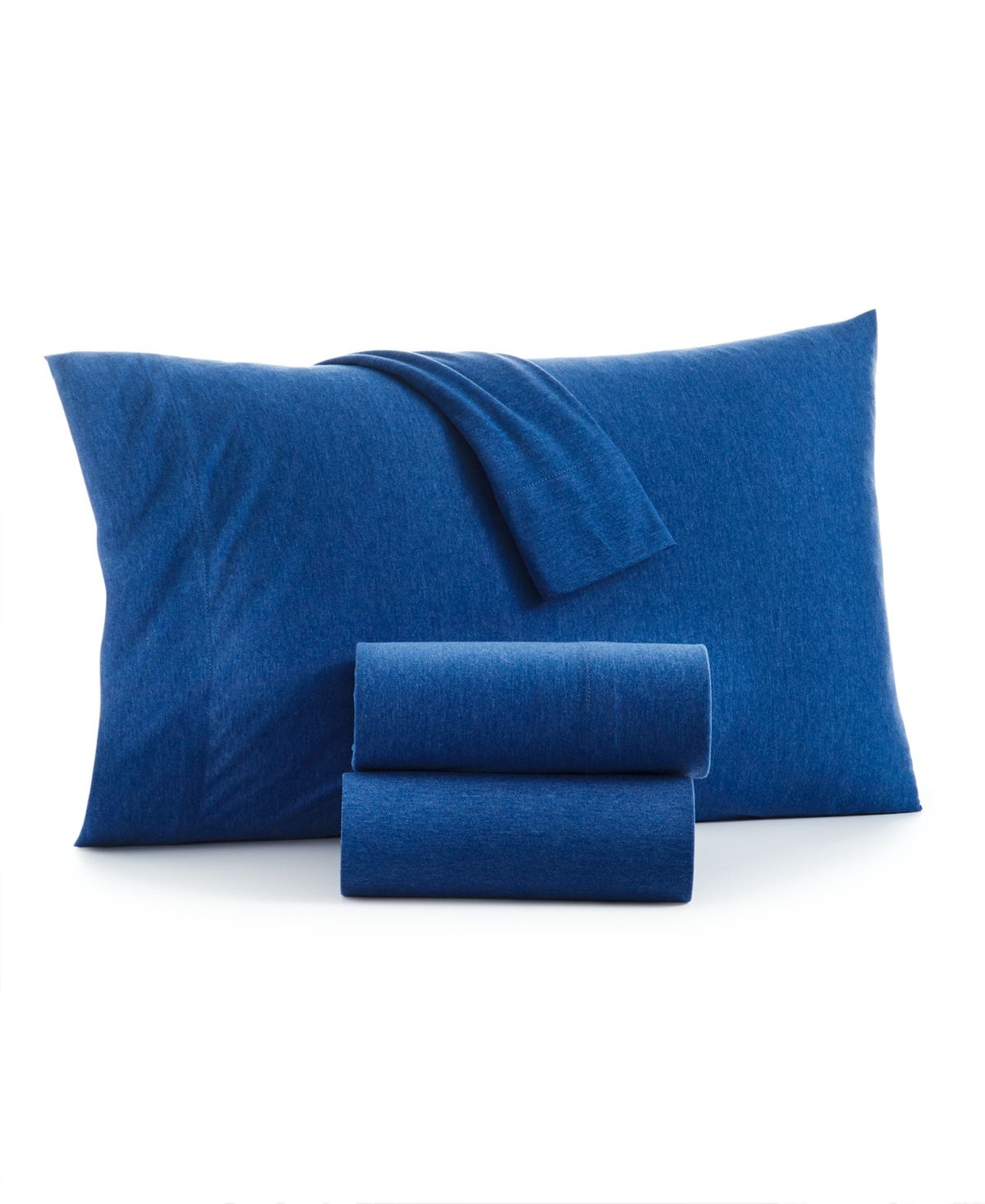 Home Design Jersey 4-Pc. Sheet Set, Full, - Blue Sand