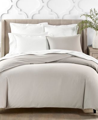 Charter Club Sleep Luxe Portuguese Cotton Flannel 3-Pc. Duvet Cover Set, King, - Charcoal