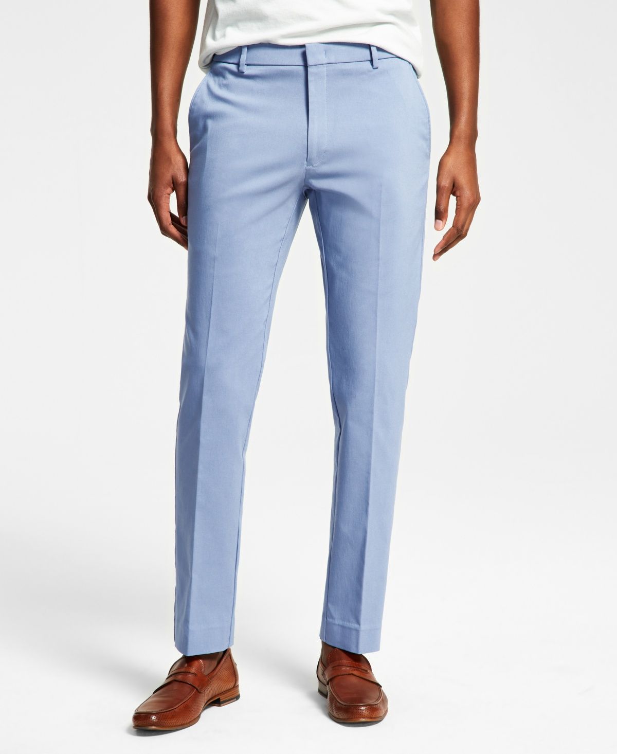 Tommy Hilfiger Men&#39;s Modern-Fit Th Flex Stretch Solid Performance Pants - Light Blue