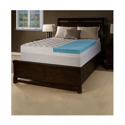 4.5&quot; Comforpedic from Beautyrest Gel Twin Memory Foam with Fiber Topper Cover