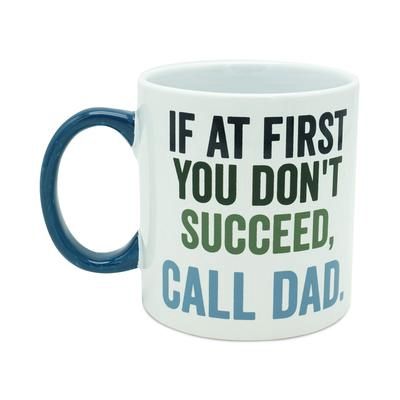 Tmd Holdings If at First You Don&#39;t Succeed Call Dad Ceramic Mug, 22 Oz - Navy