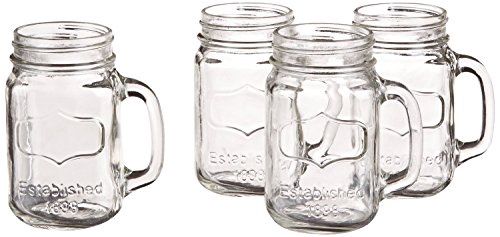 66911/R  Yorkshire Set of 4 - 17.5 Oz Mason Jar Mugs