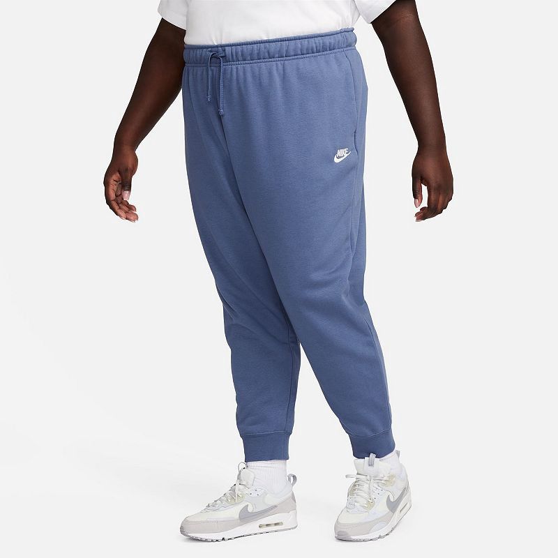 Nike Plus Size Active Sportswear Club Mid-Rise Fleece Jogger Pants - Diffused Blue/white