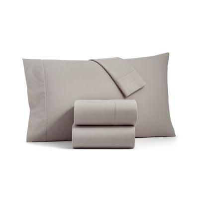 Charter Club Sleep Luxe Solid Cotton Flannel 4-Pc. Sheet Set, Full, - Charcoal