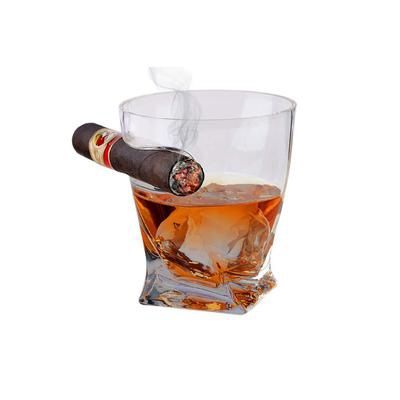 Bezrat Cigar Holder Twisted Drinking Glass