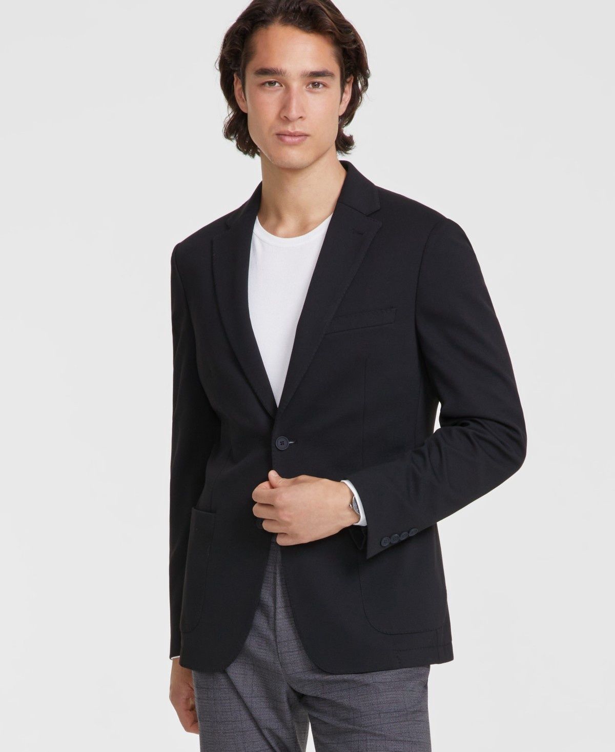 Calvin Klein Men&#39;s Notch Lapel Sportcoat - Black - Size 40 S