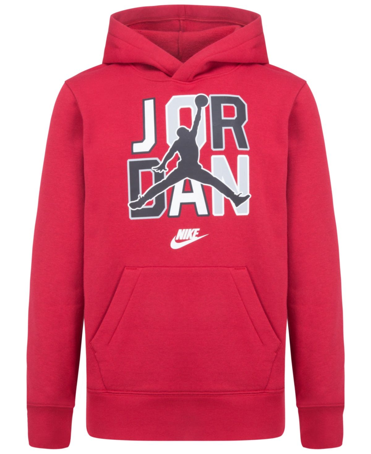 Jordan Big Boys Sport Dna Fleece Pullover Hoodie - Gym Red