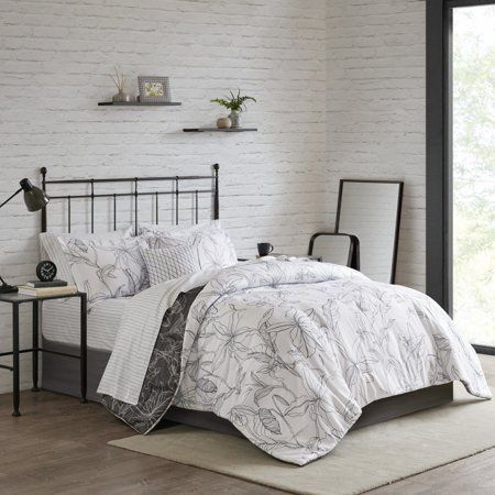 Madison Park Lilia Reversible Complete Bedding Set with Cotton Sheet Full - All