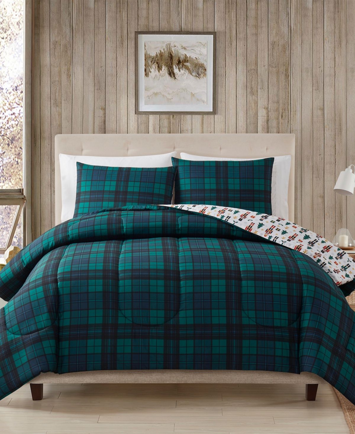 Keeco Holiday Nutcracker 3-Pc. Comforter Set, - Multi