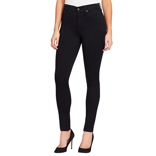 Gloria Vanderbilt Mid Rise Stretch Jeggings 14, Black Rinse