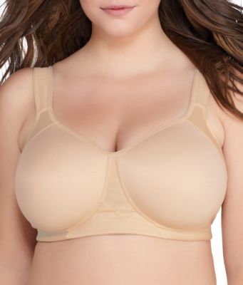 Vanity Fair Women&#39;s Full Figure Wirefree Sports Bra in Beige | Plus Size 38D | HerRoom.com