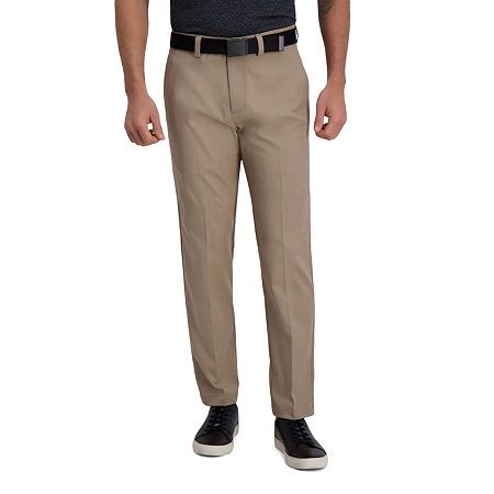 Cool Right Performance Flex Straight Fit Flat Front Pant - Khaki Heather