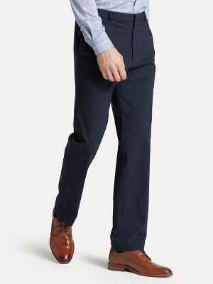 Tommy Hilfiger Mens Modern-Fit TH Flex Stret Navy 34x32