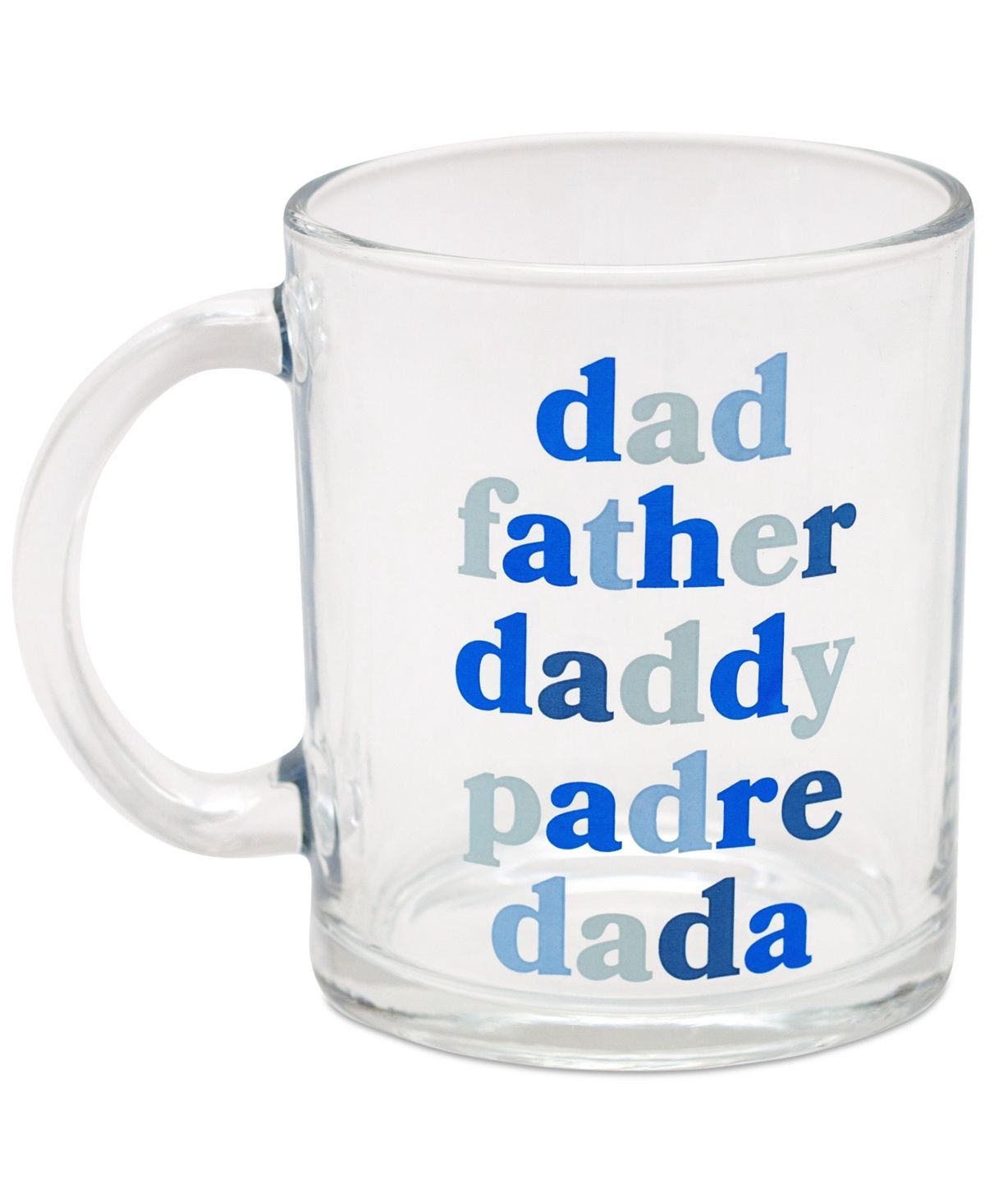 Tmd Holdings Dad, Father, Etc. Colorful Glass Mug,