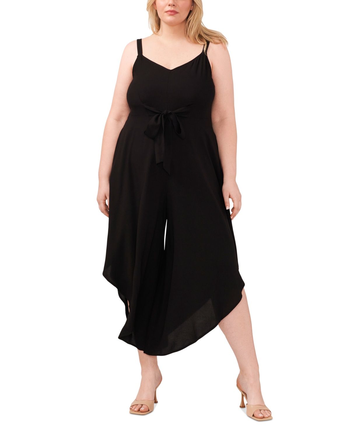 Plus Island Oasis Womens Knit Rayon Jumpsuit