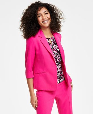 Kasper Petite 34-Sleeve One-Button B Pink Perfection 4P