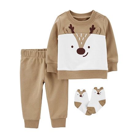 Carter&#39;s Baby Unisex 3-pc. Pant Set, 6 Months, Brown