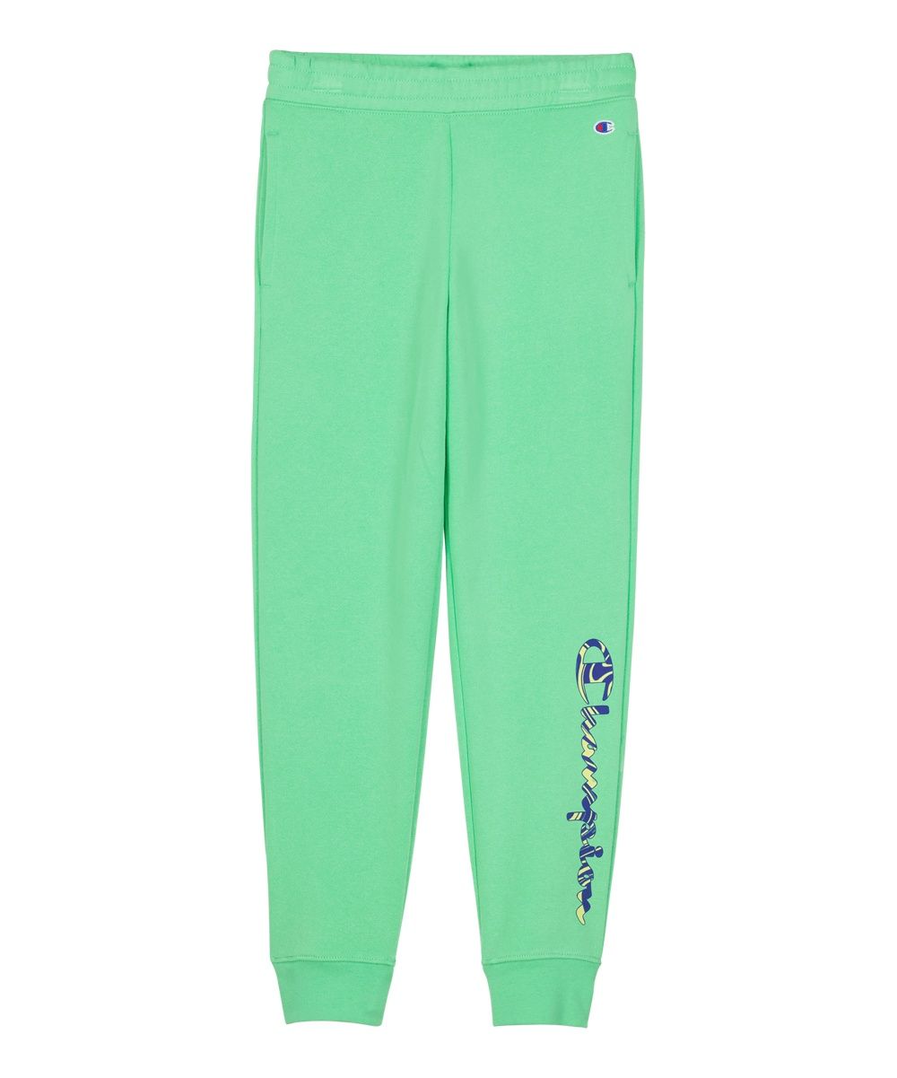 Champion Little Girls Power Blend Fleece Jogger Pants - Happy Spring Green