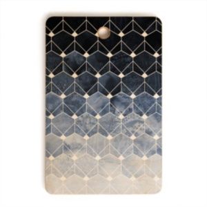 Deny Designs Blue Hexagons and Diamonds Rectangle Cutting Board