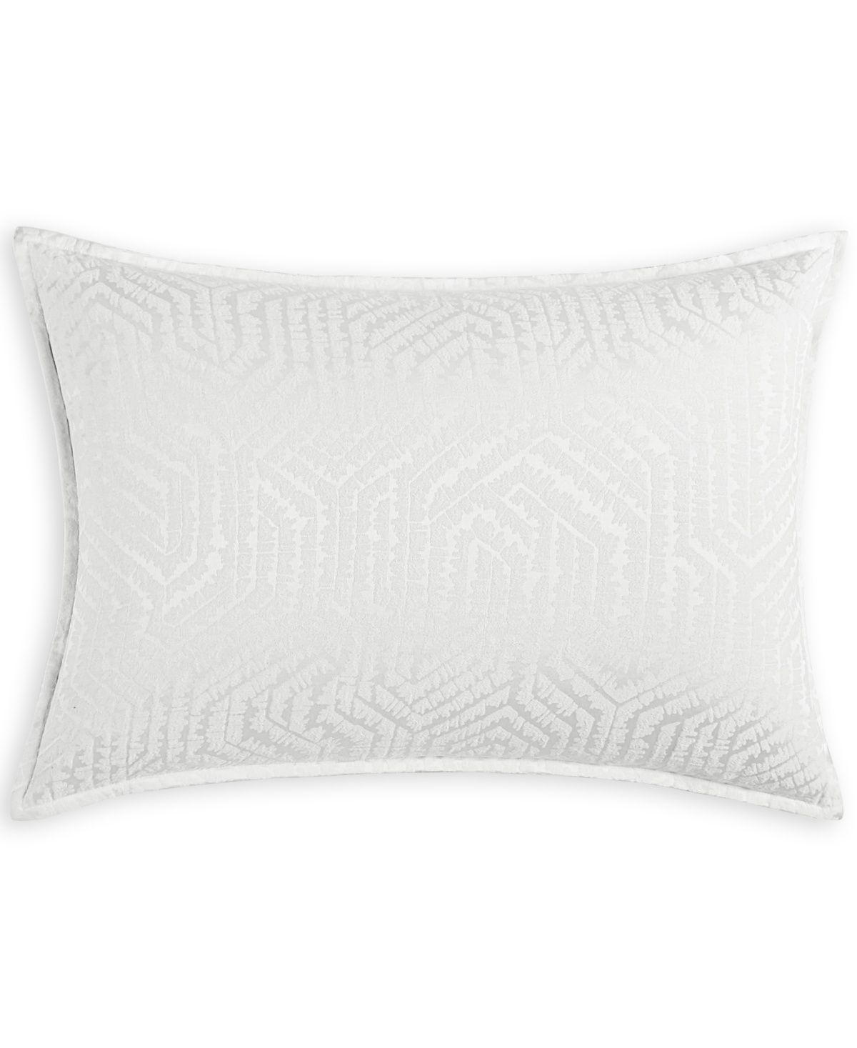 Hotel Collection Etched Geo Sham, Standard, - White