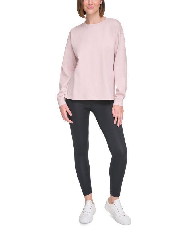 Calvin Klein Performance Women&#39;s Long-Sleeve Crewneck T-Shirt - Secret