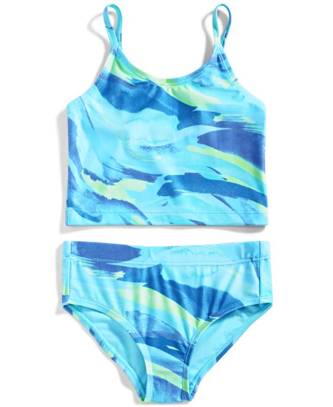 ID Ideology Toddler &amp; Little Girls Brushstroke Tankini Set, Created for Macy&#39;s