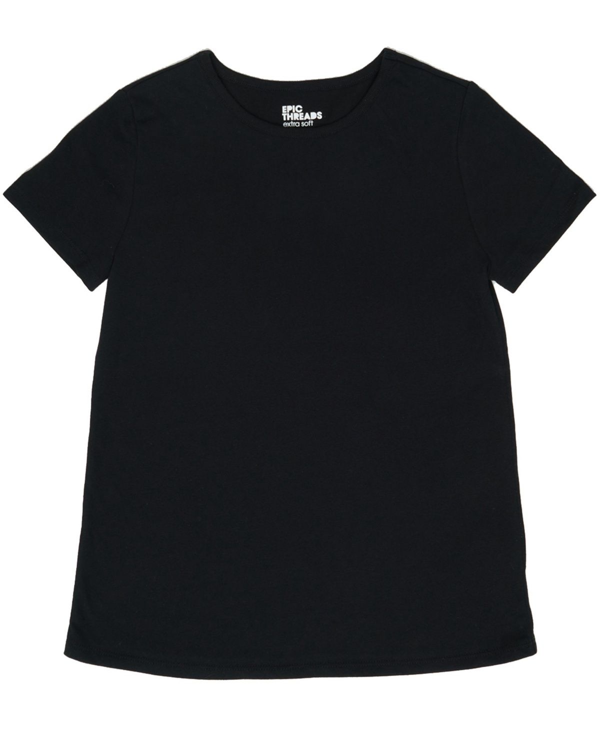 Epic Threads Toddler &amp; Little Girls Basic T-Shirt, - Deep Black
