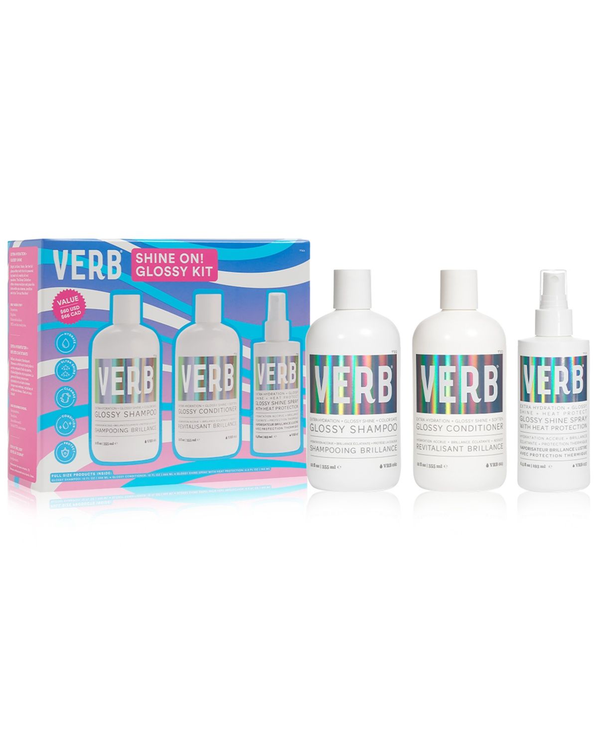 Verb 3-Pc. Shine on! Glossy Shine &amp; Hydration Set