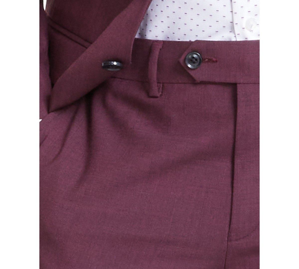 Bar III Mens Slim-Fit Wool Blend Suit Red 33x30