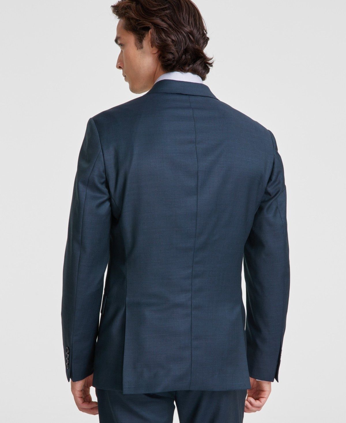 Calvin Klein Men&#39;s Slim-Fit Wool Blend Stretch Suit Jacket - Green
