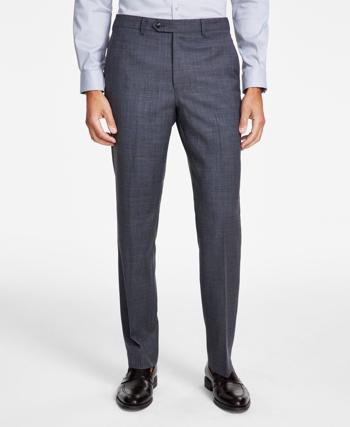 Michael Kors Men&#39;s Classic-Fit Wool-Blend Stretch Solid Suit Pants - Mid Grey