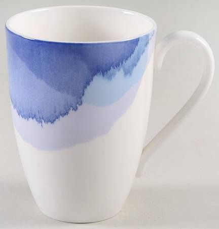 Lenox Indigo Watercolor Stripe Mug
